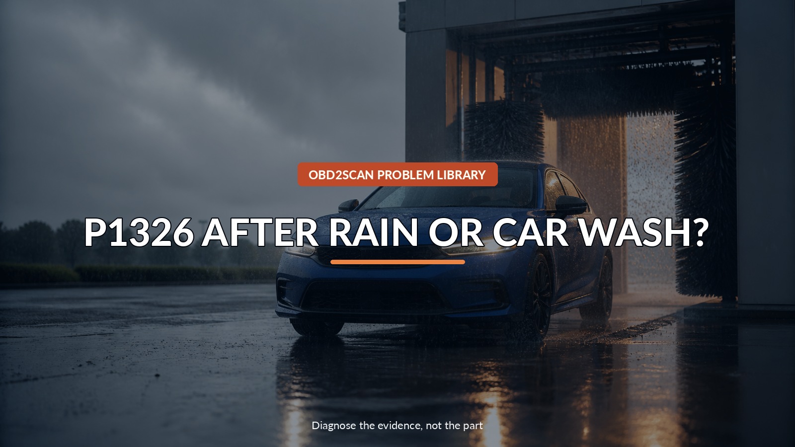 P1326 After Rain Or Car Wash? — conceptual diagnostic scene
