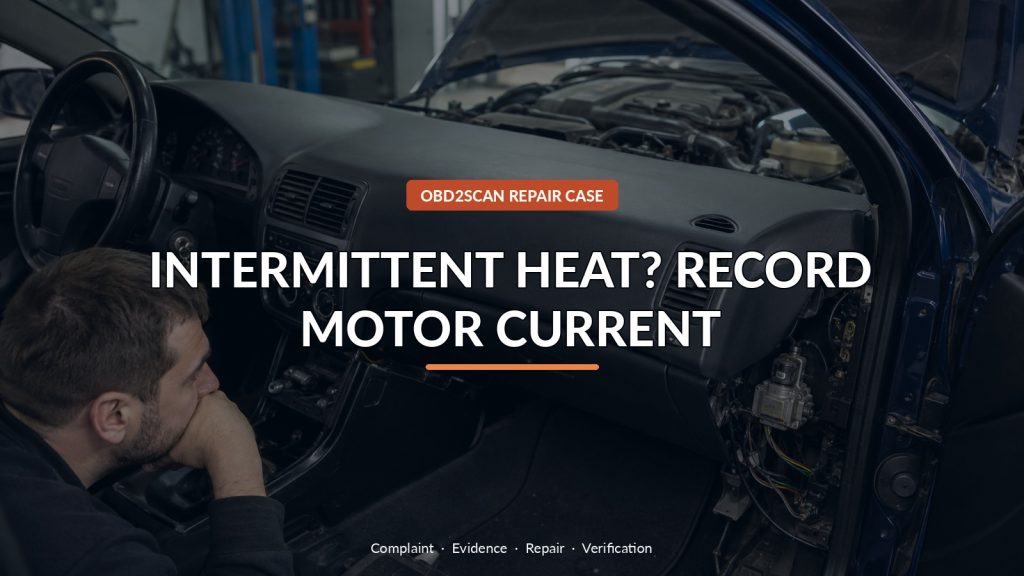 Cabin Temperature Changed When It Wanted: Current Caught the Heater Valve Motor Sticking