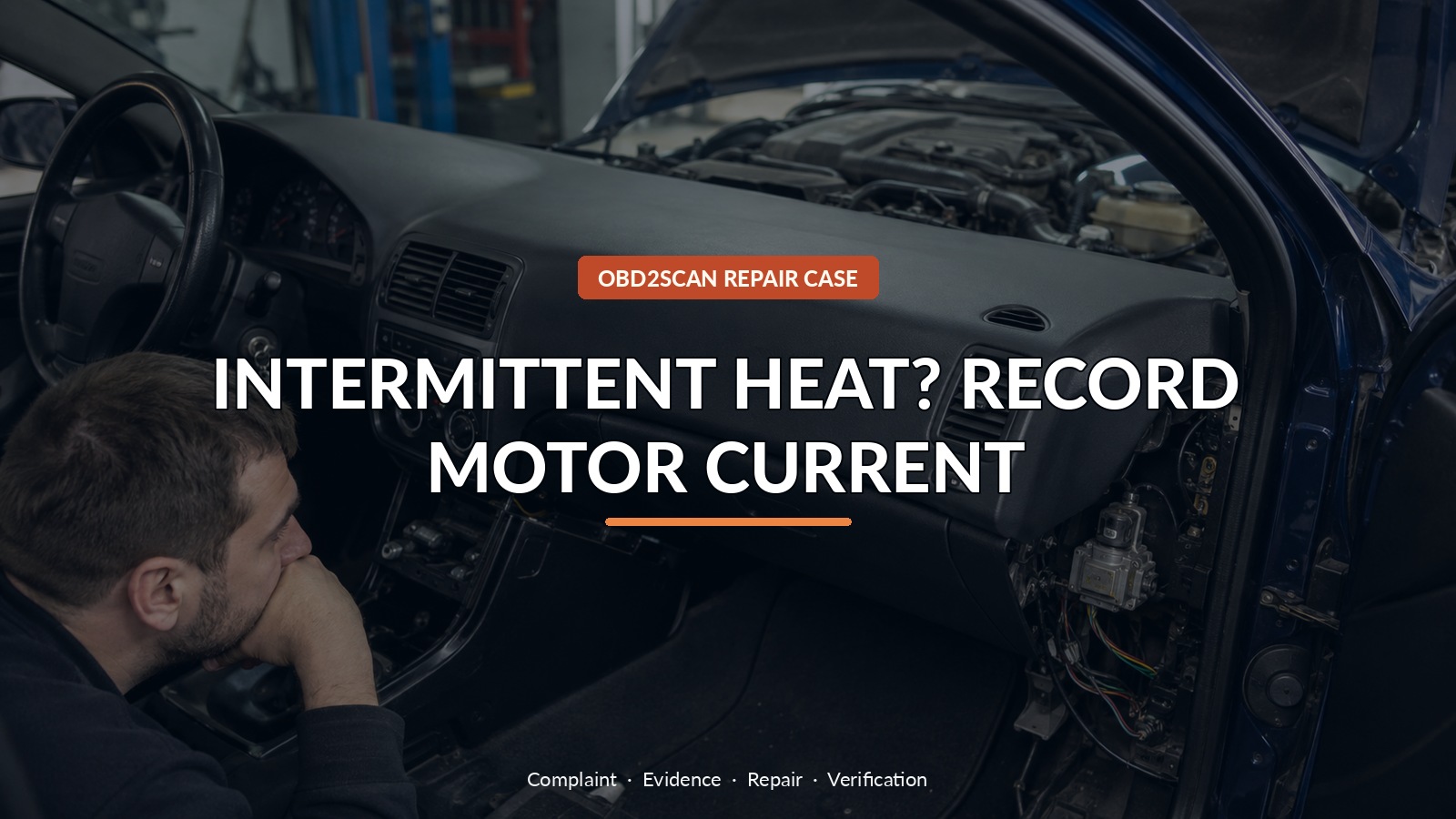 Intermittent Heat? Record Motor Current — conceptual diagnostic scene