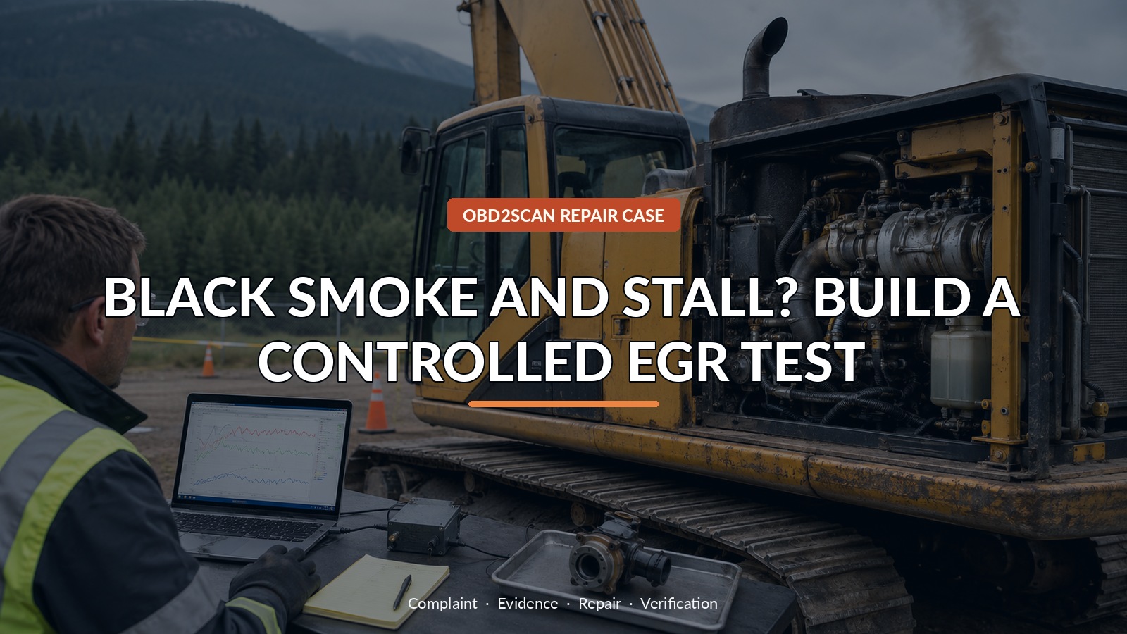 Black Smoke And Stall? Build A Controlled Egr Test — conceptual diagnostic scene