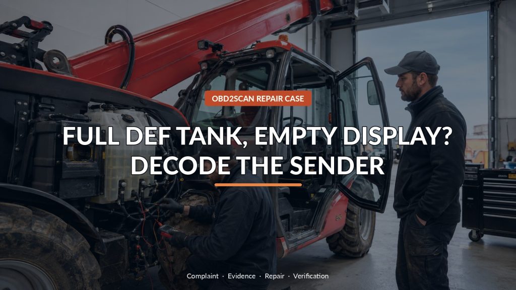 Manitou DEF Tank Was Full but the Display Read Empty: Decode the Sender Before Replacing It