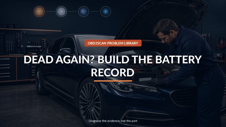 Dead Again? Build The Battery Record — conceptual diagnostic scene