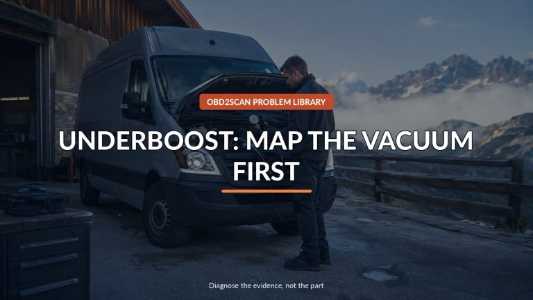 Underboost: Map The Vacuum First — conceptual diagnostic scene