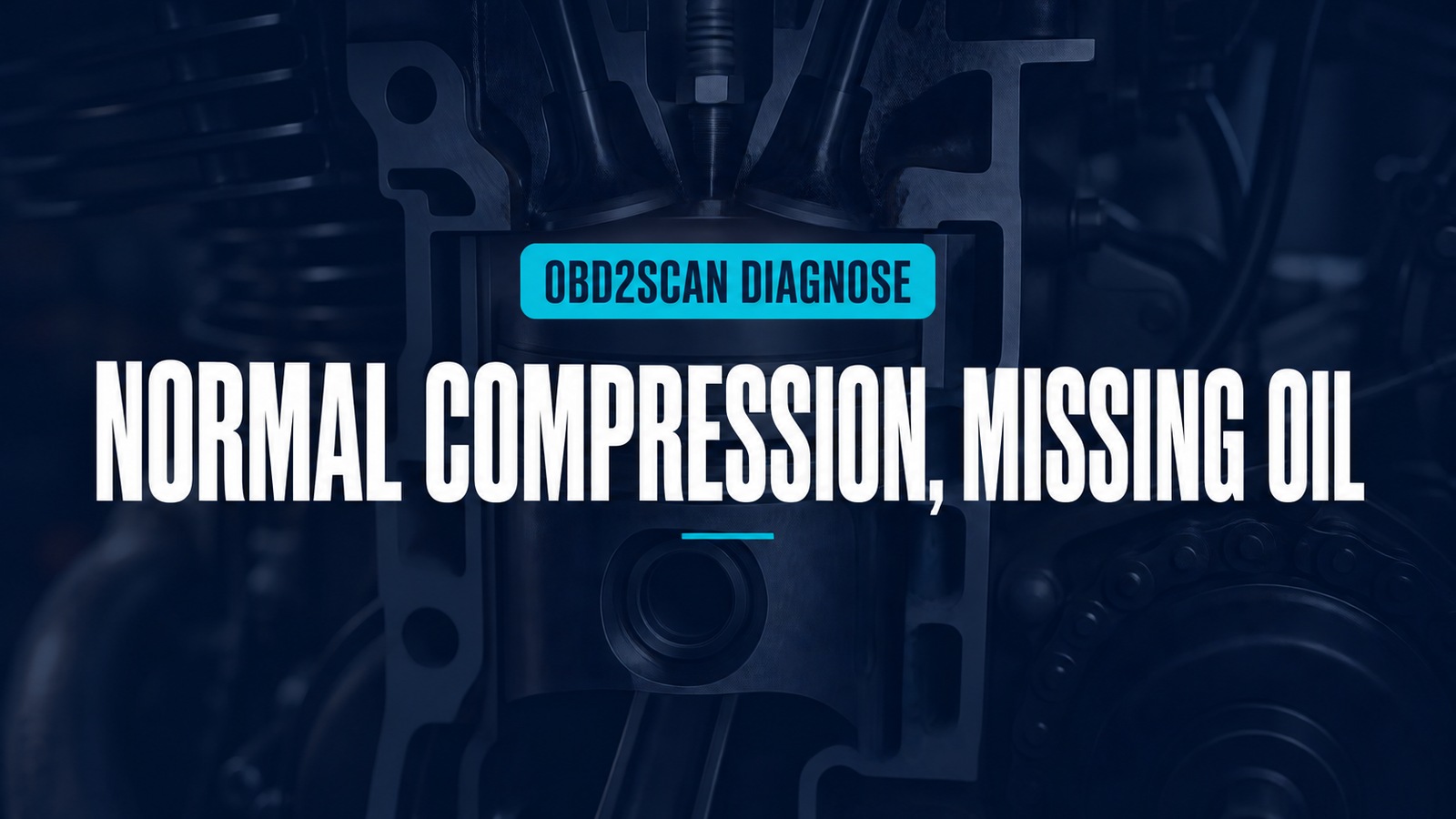 Normal Compression, Missing Oil — conceptual diagnostic scene