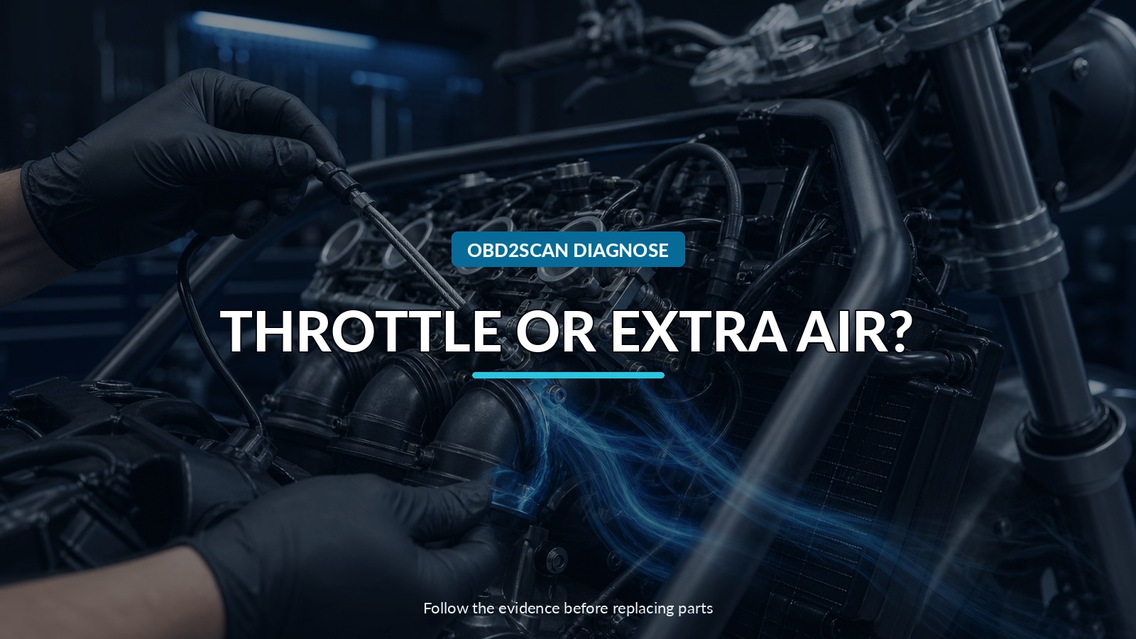 Throttle Or Extra Air? — conceptual diagnostic scene