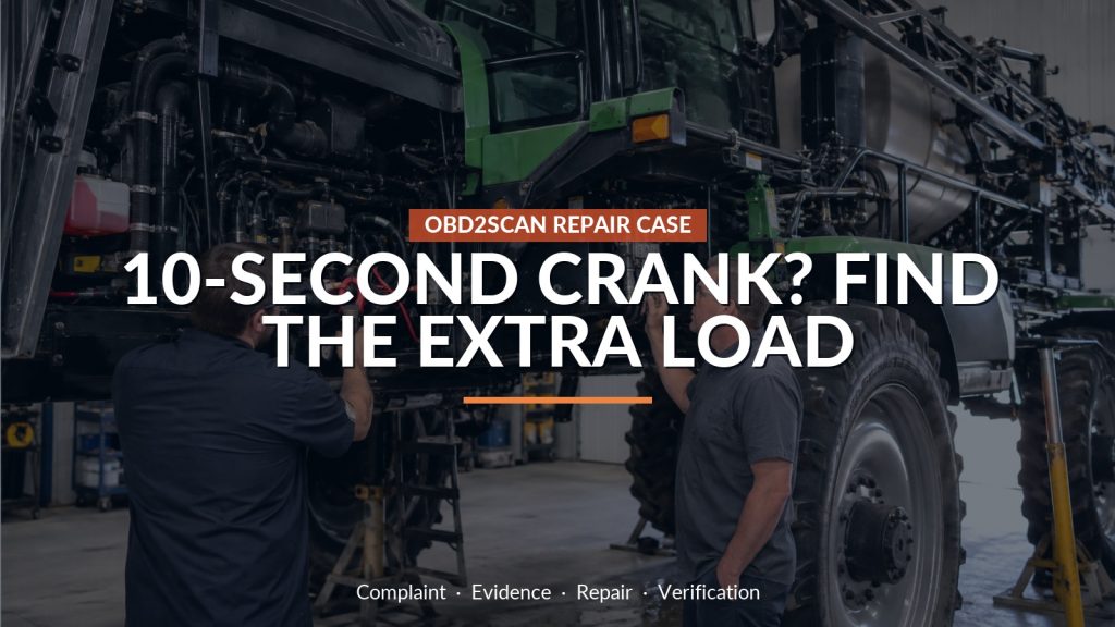 New Holland SP310 Cranked for 10 Seconds: The Hydraulic Pump Was Still Loaded