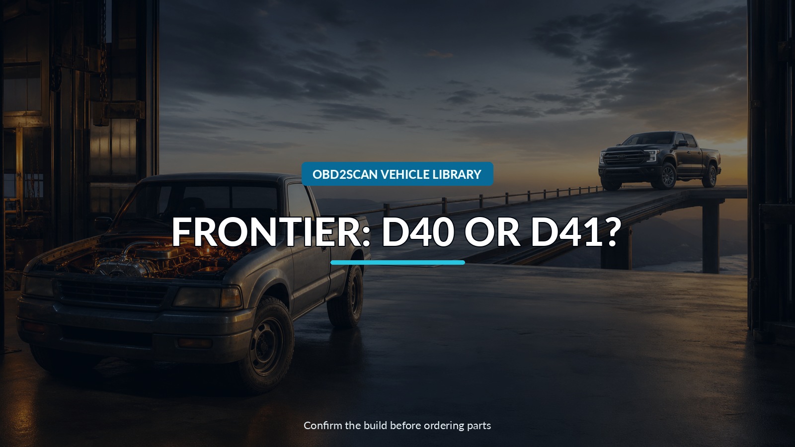 Frontier: D40 Or D41? — conceptual vehicle identity-verification scene
