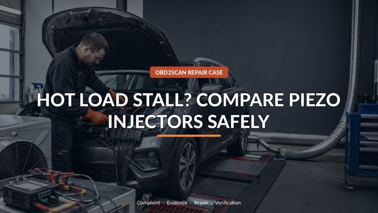 Hot Load Stall? Compare Piezo Injectors Safely — conceptual diagnostic scene
