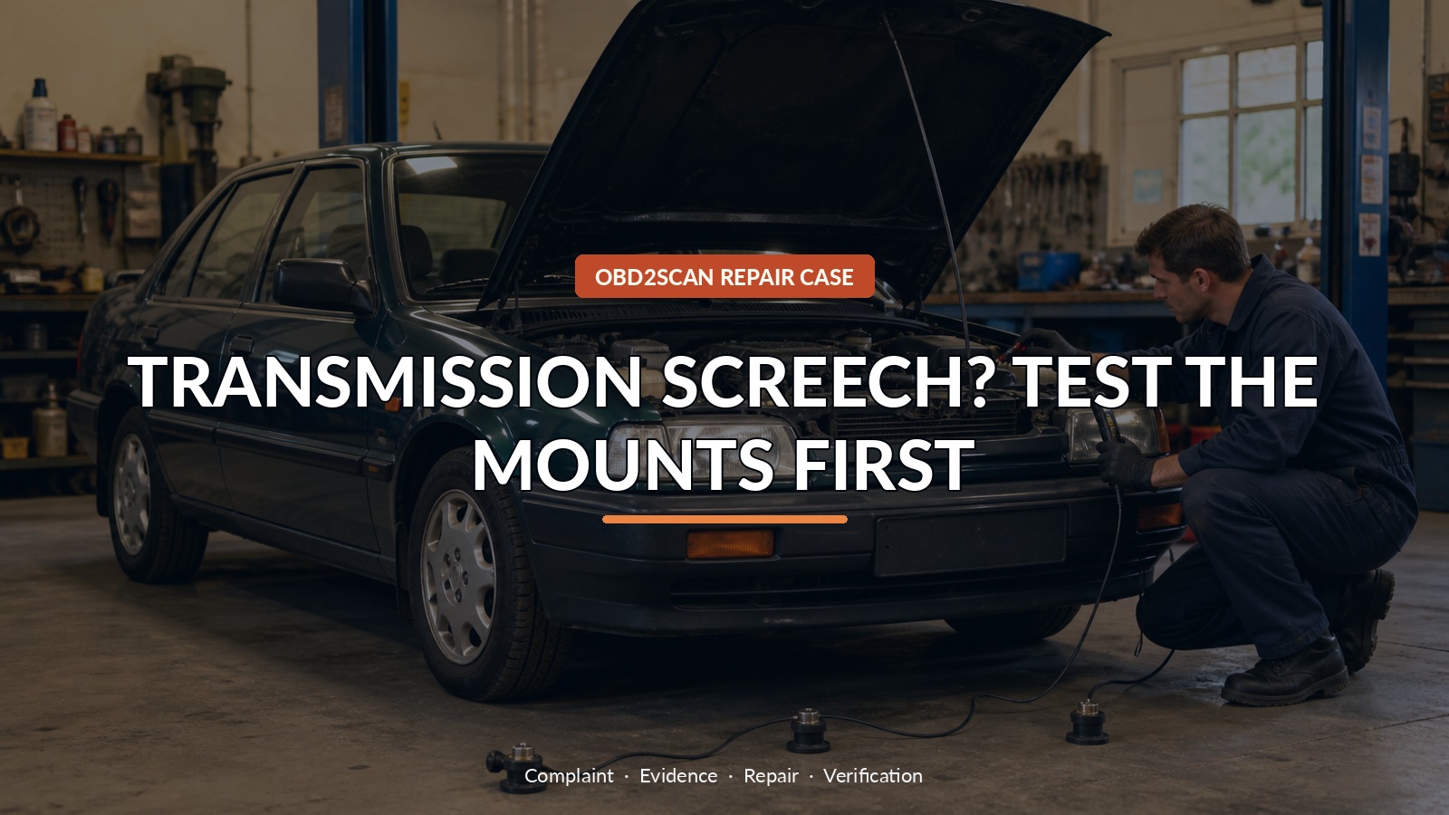 Transmission Screech? Test The Mounts First — conceptual diagnostic scene