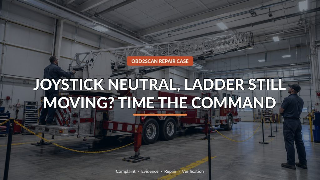 Pierce Aerial Ladder Kept Moving After the Joystick Returned to Neutral: The Command Was Late