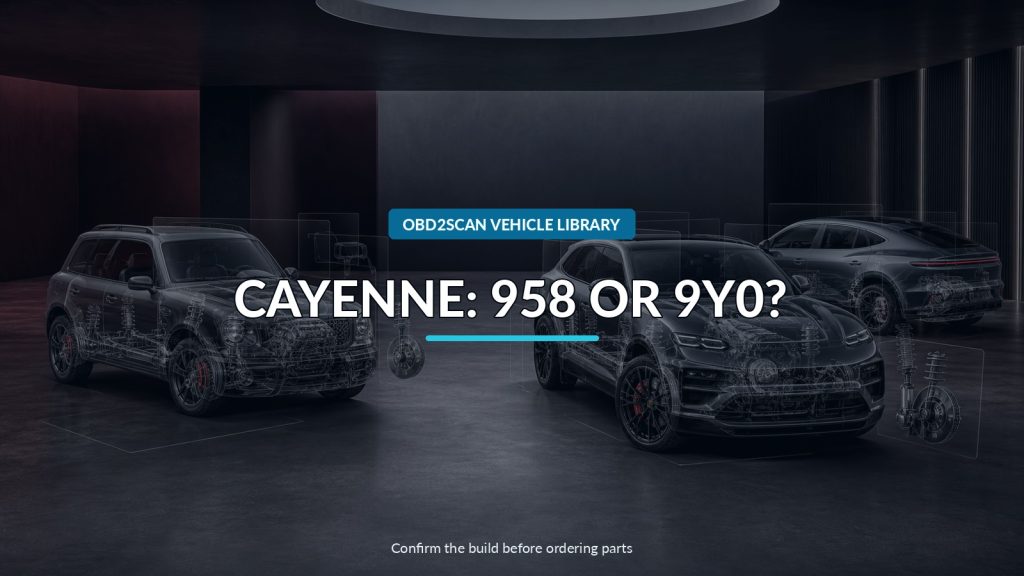 Porsche Cayenne 958 vs. 9Y0/9YA/9YB: Decode the Body First