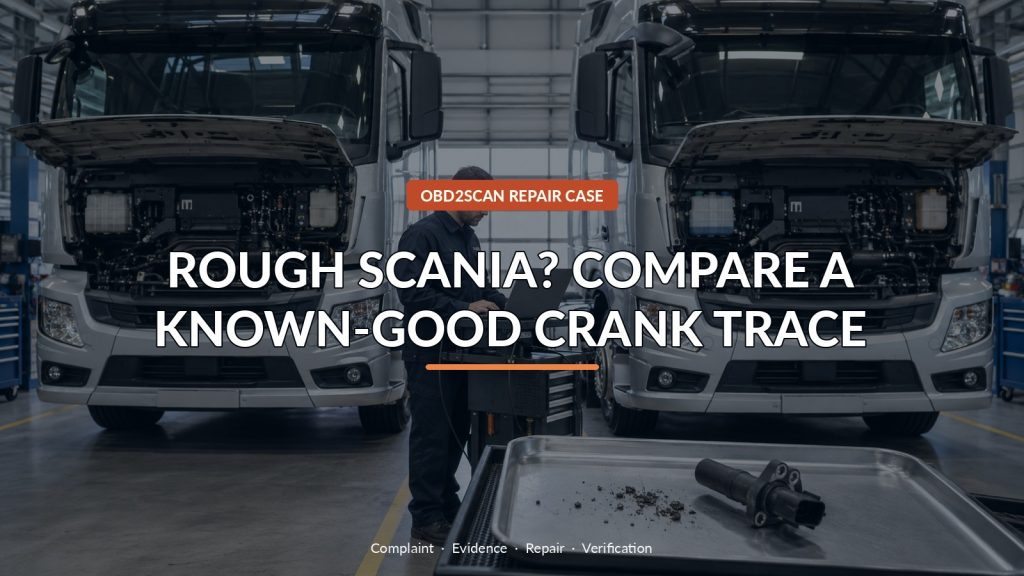 Scania R480 Idled Rough and Smoked: A Known-Good Truck Exposed the Crank Signal
