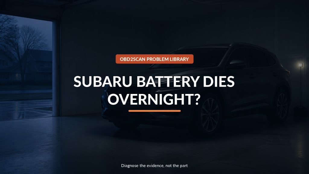 Subaru Battery Dies Overnight? Prove the Draw Before Blaming the DCM