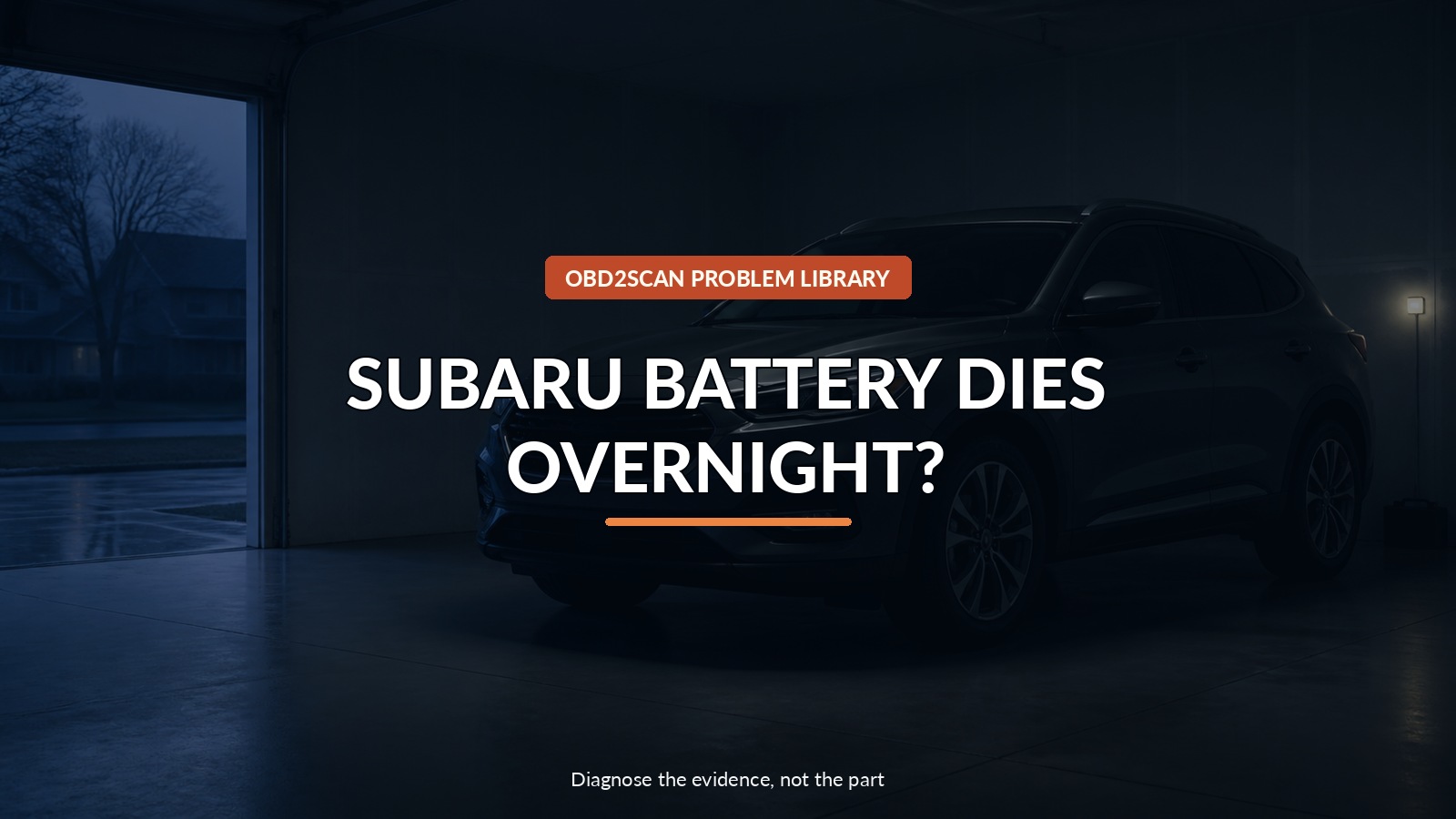 Subaru Battery Dies Overnight? — conceptual diagnostic scene