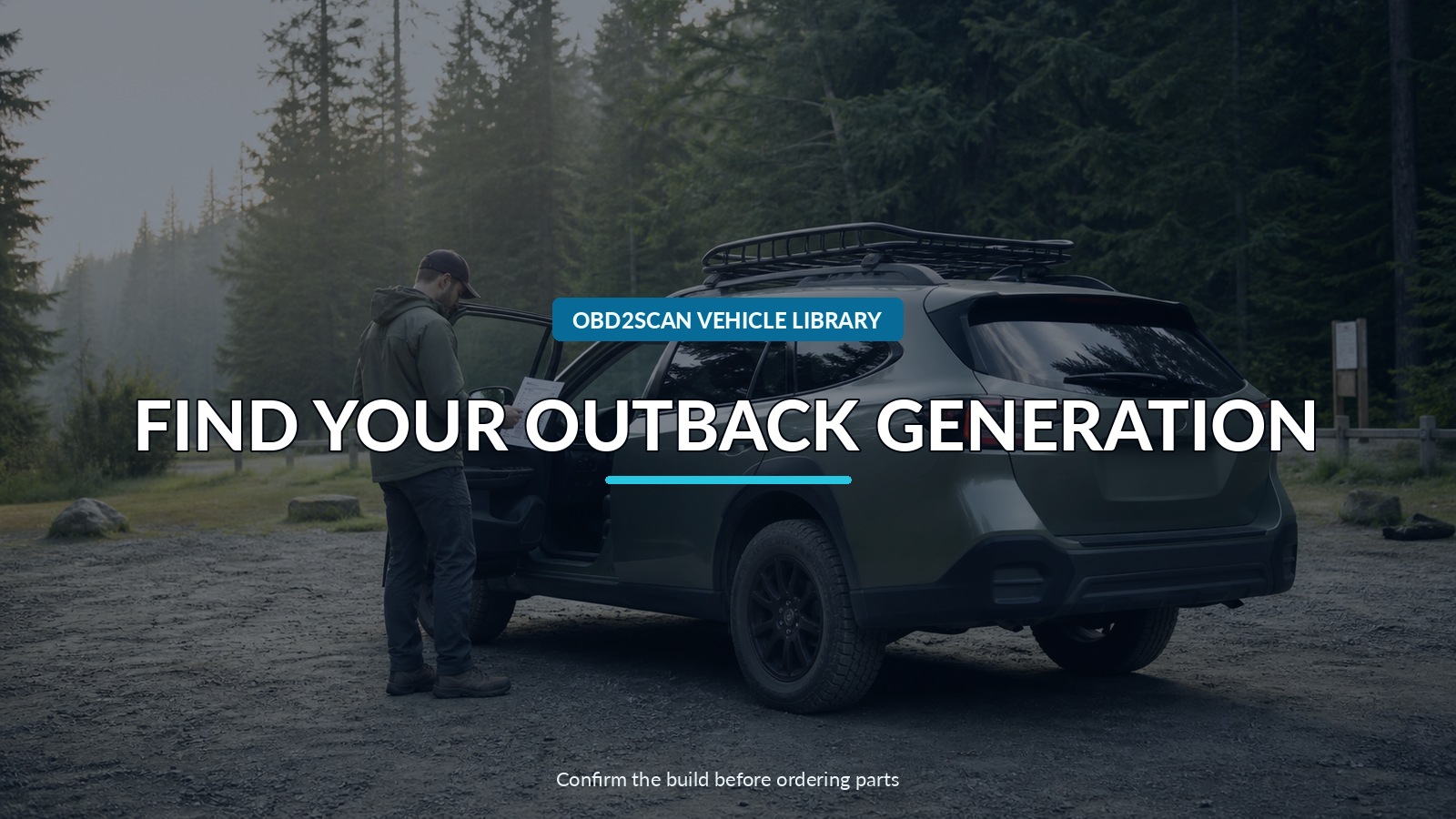 Find Your Outback Generation — conceptual vehicle identity-verification scene