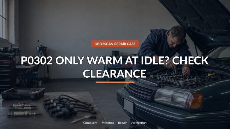 P0302 Only Warm At Idle? Check Clearance — conceptual diagnostic scene