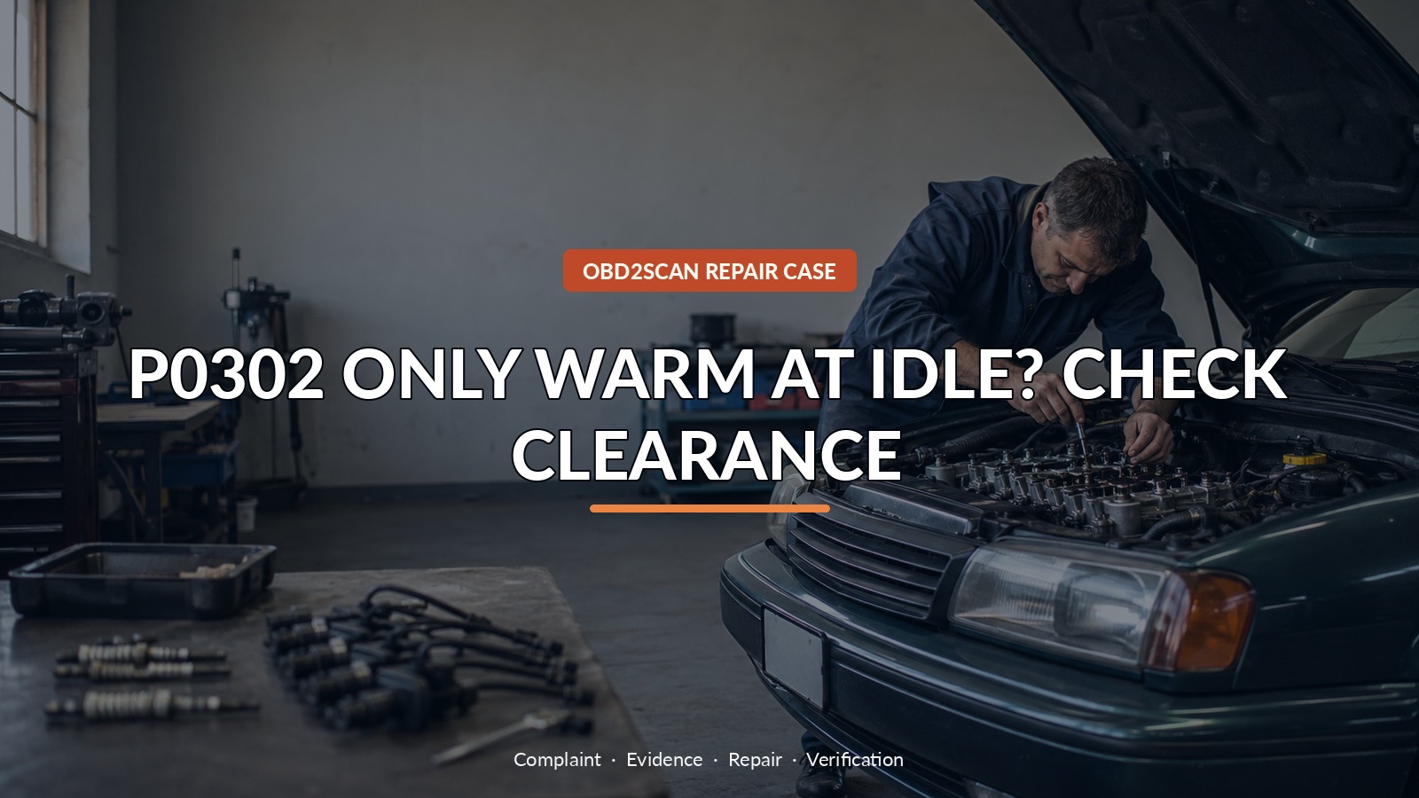 P0302 Only Warm At Idle? Check Clearance — conceptual diagnostic scene