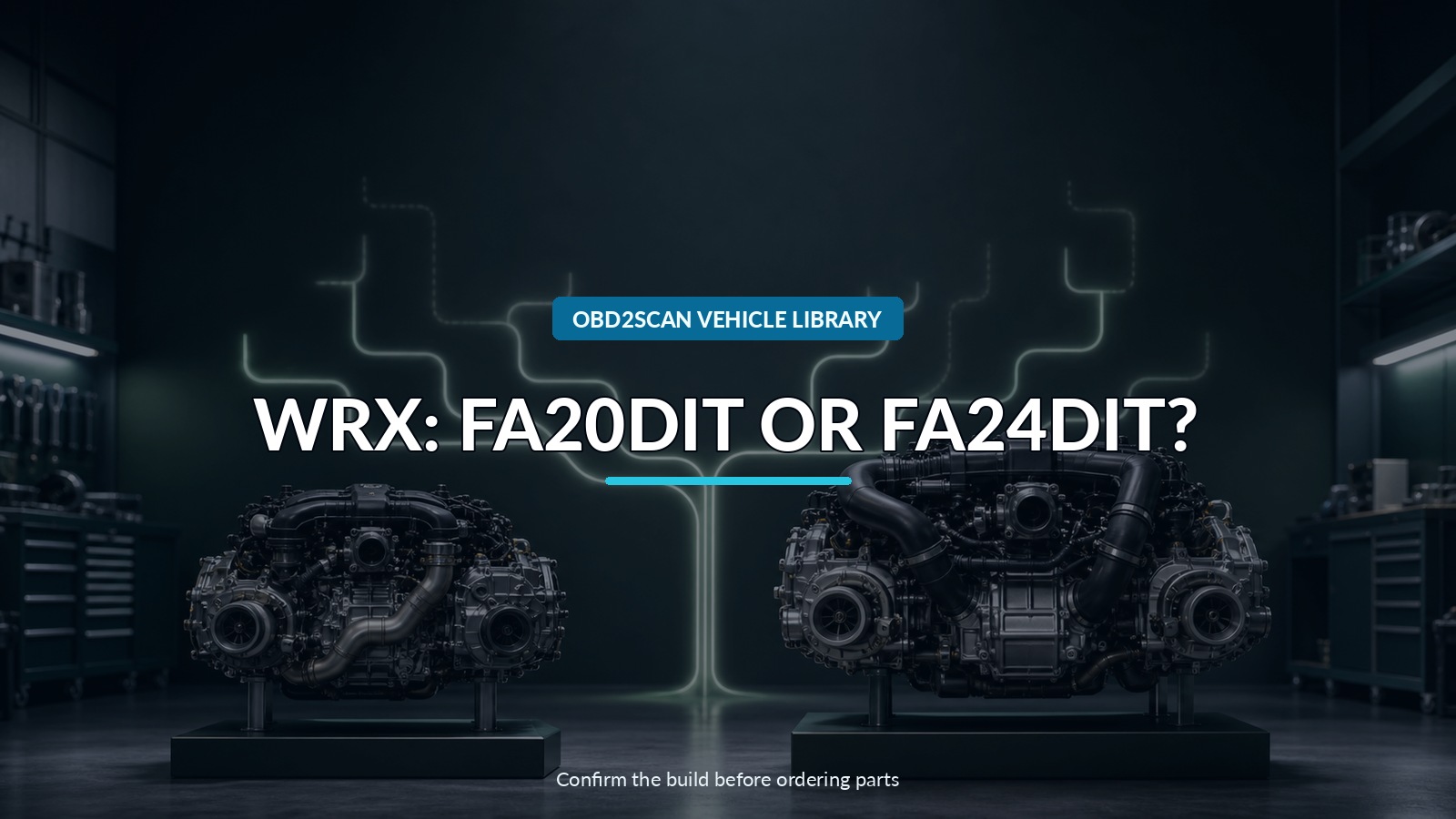 Wrx: Fa20Dit Or Fa24Dit? — conceptual vehicle identity-verification scene