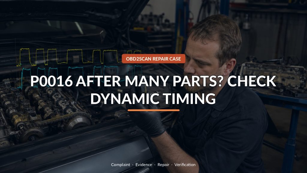 Toyota Camry P0016 After Multiple Parts: The Timing Idler Was Wearing Eccentrically