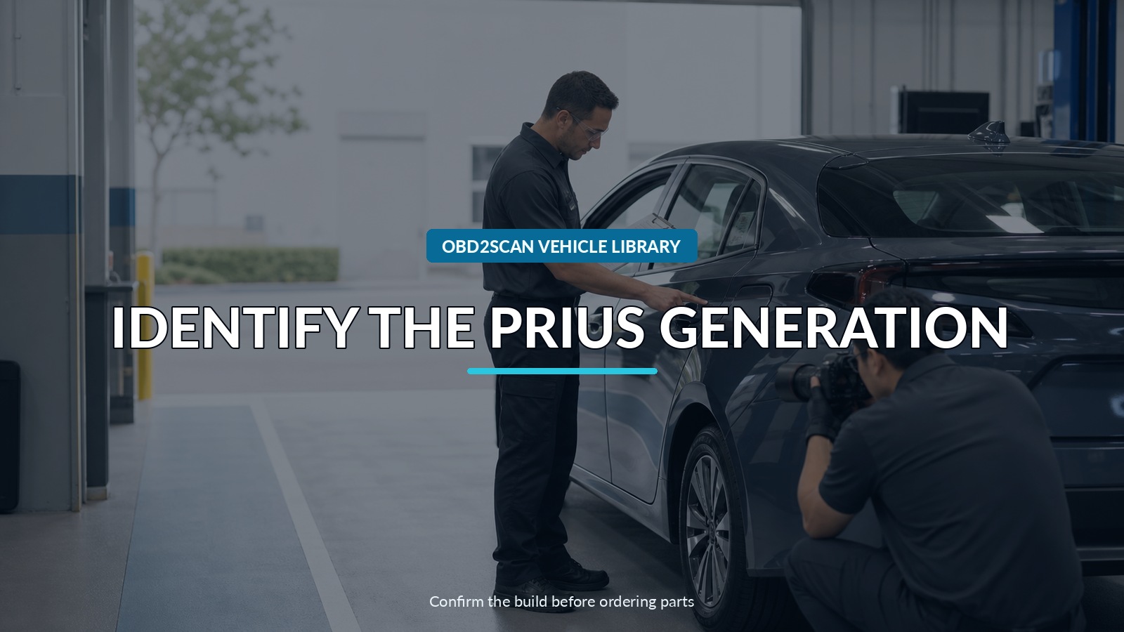 Identify The Prius Generation — conceptual vehicle identity-verification scene