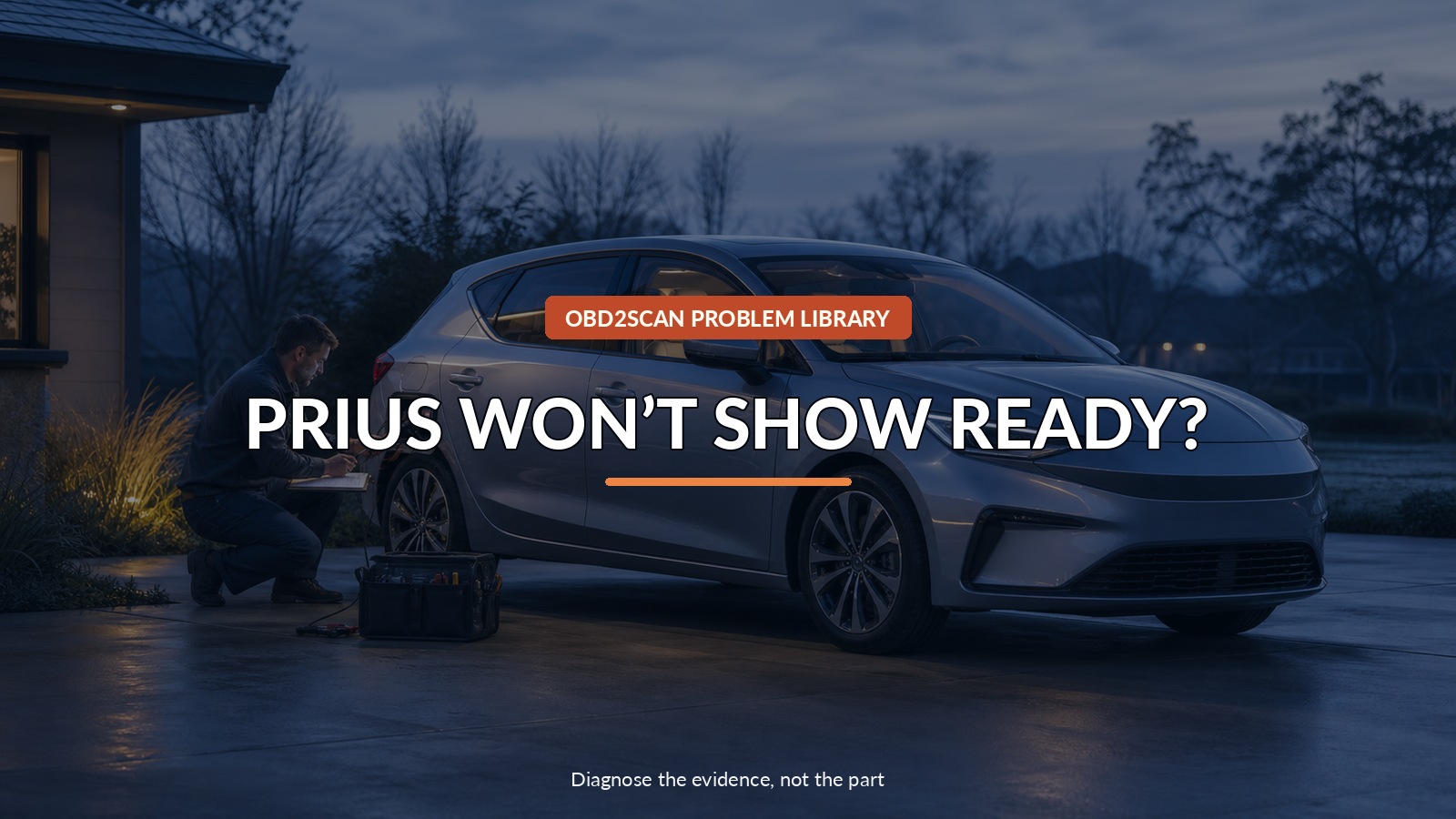 Prius Won’T Show Ready? — conceptual diagnostic scene
