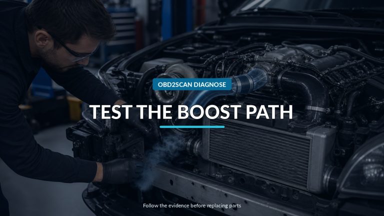 Test The Boost Path — conceptual diagnostic scene