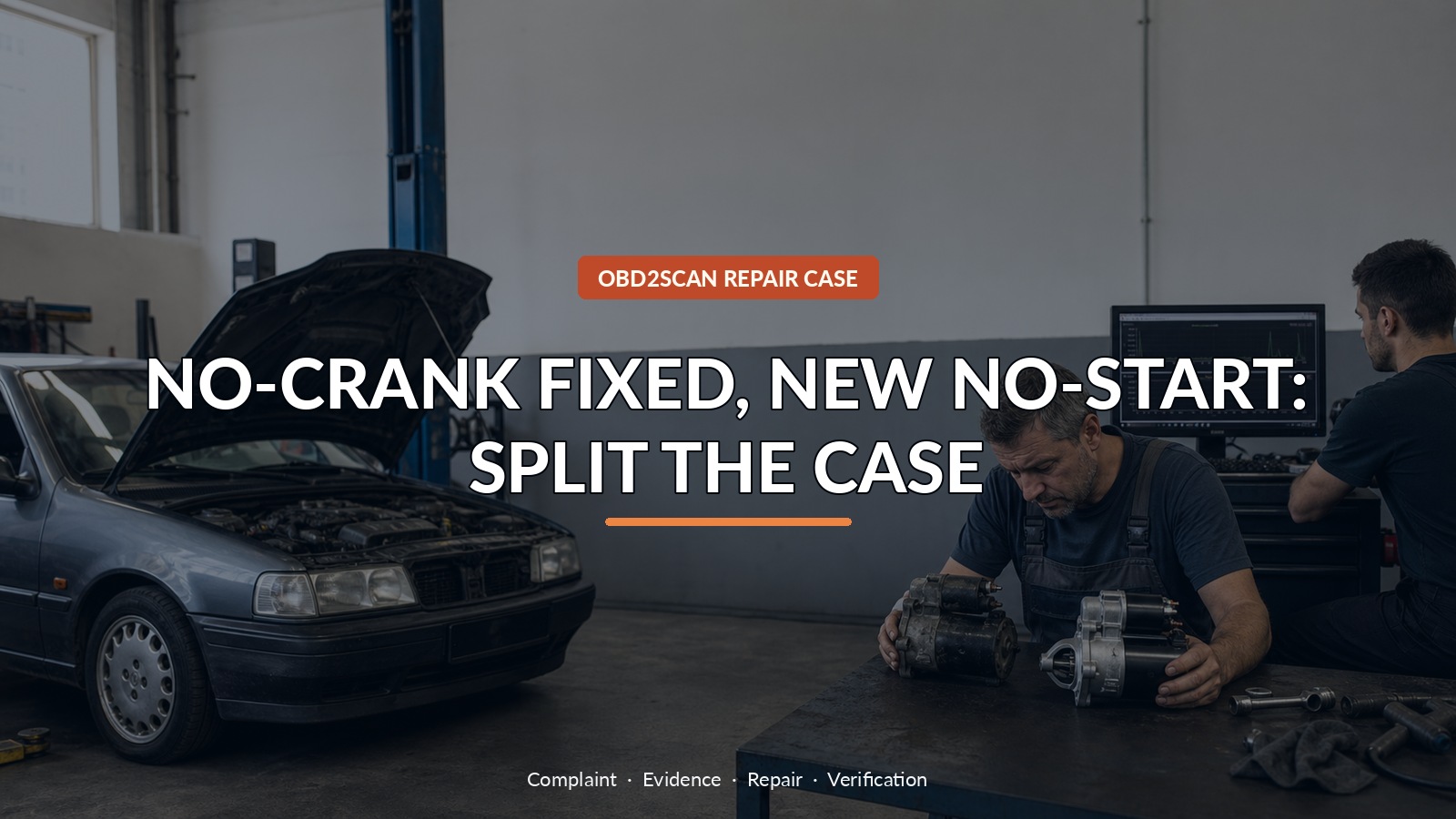 No-Crank Fixed, New No-Start: Split The Case — conceptual diagnostic scene
