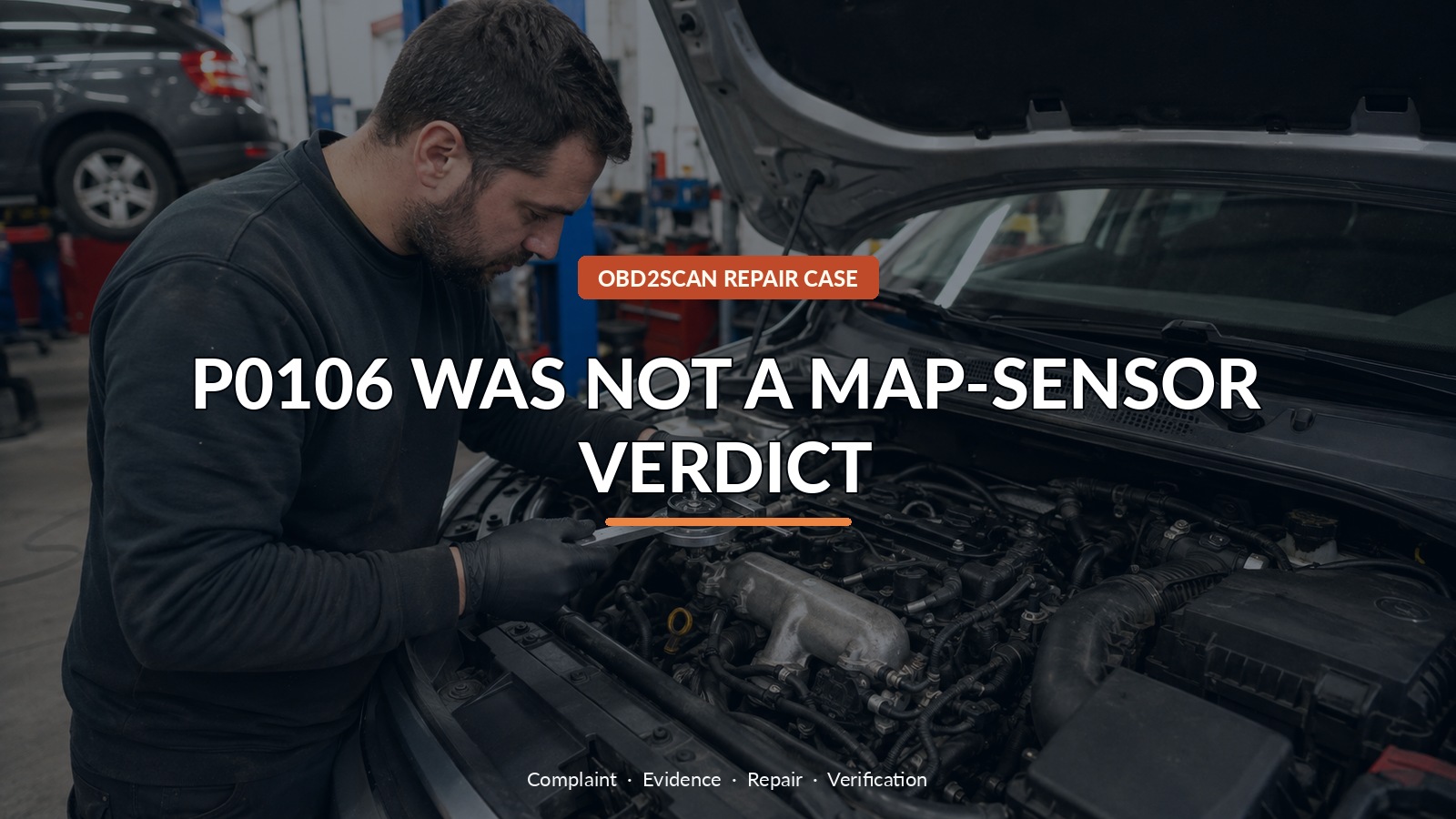 P0106 Was Not A Map-Sensor Verdict — conceptual diagnostic scene
